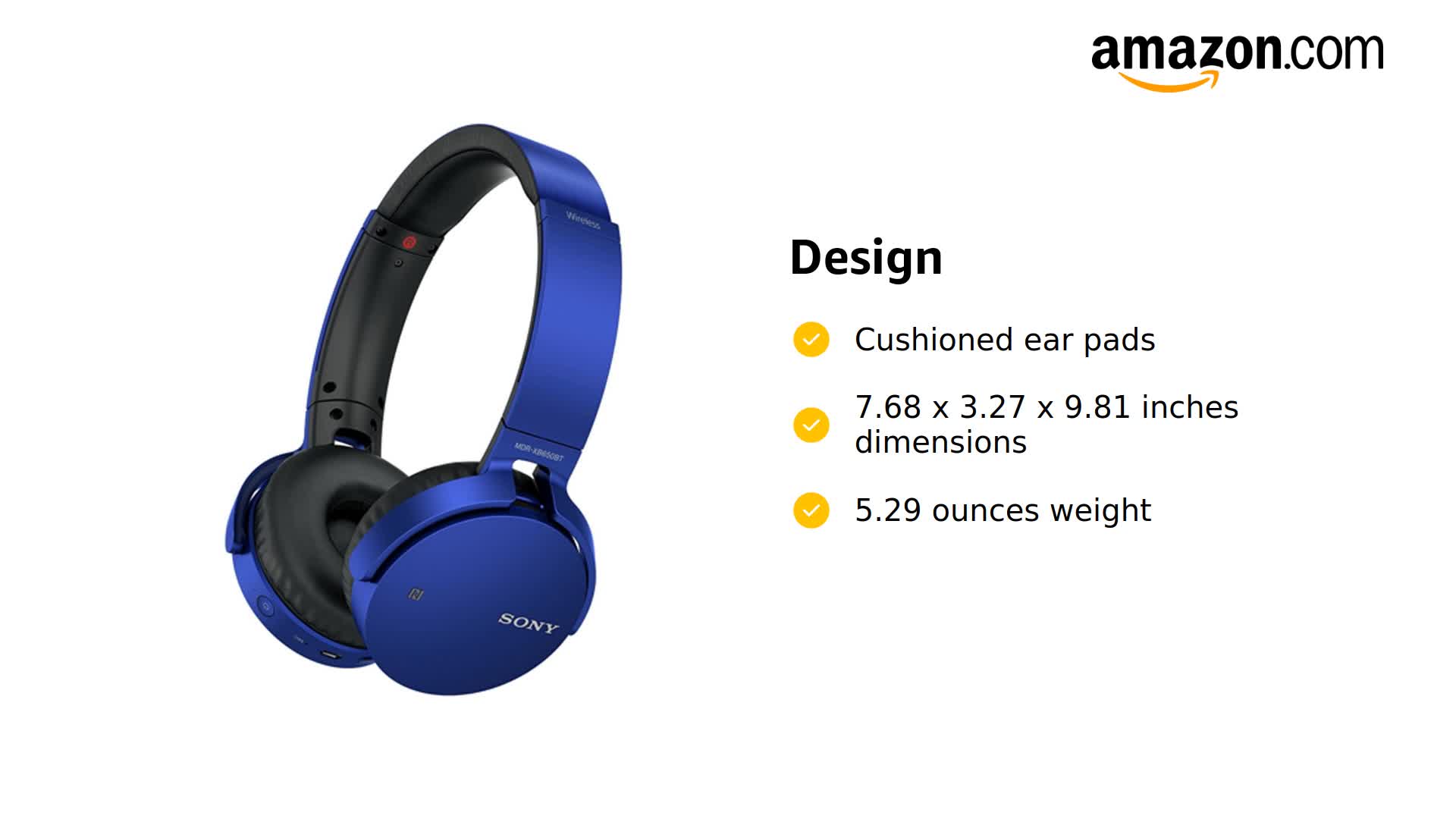 Amazon.com: Auriculares Bluetooth con Extra Bajo MDRXB650BT/B de